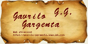 Gavrilo Gargenta vizit kartica